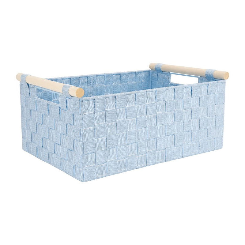 Lademand houten greep - blauw - 28x42x18.5 cm