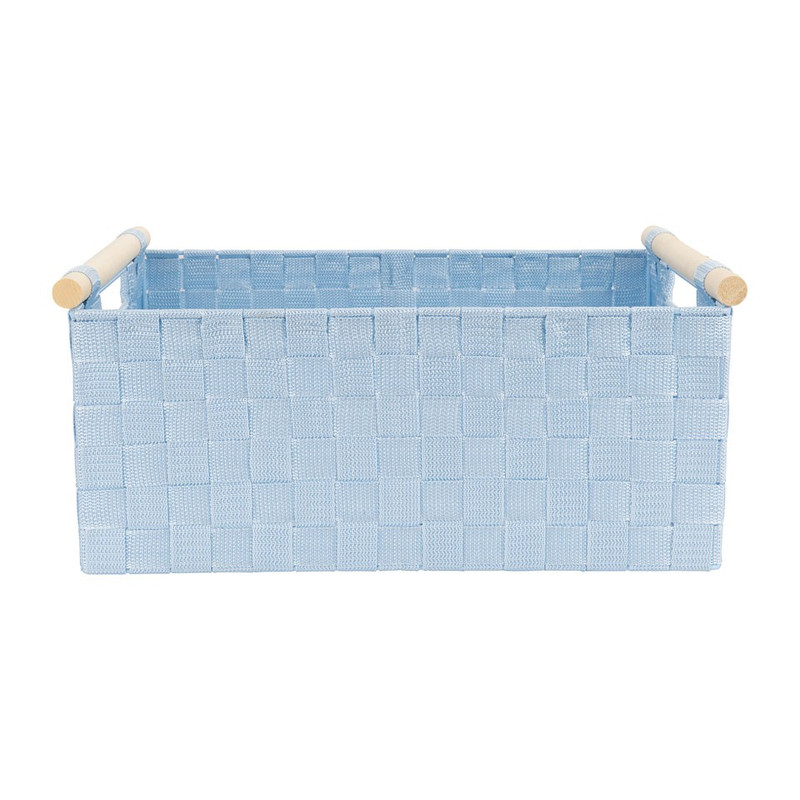 Lademand houten greep - blauw - 28x42x18.5 cm
