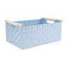 Lademand houten greep - blauw - 28x42x18.5 cm