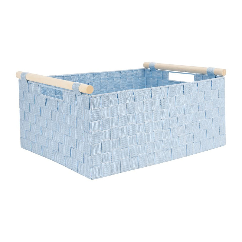 Lademand houten greep - blauw - 33x47x21 cm