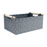 Lademand houten greep - grijs - 28x42x18.5 cm