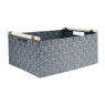 Lademand houten greep - grijs - 33x47x21 cm