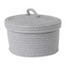 Mand met deksel Julia - grijs - ø22x13 cm