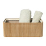 Bamboe kistje met deksel Jesse - 10x27x15.5 cm - naturel