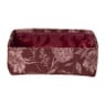 Mand jacquard bloem klein - bordeauxrood - 11x30x20 cm