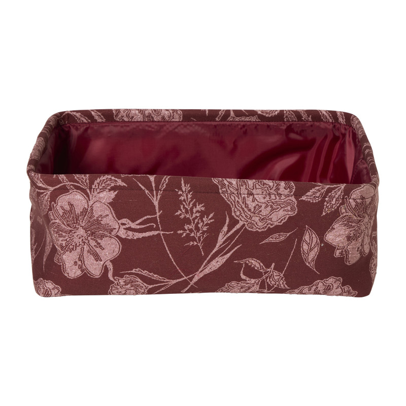 Mand jacquard bloem middel - bordeauxrood - 13x33x23 cm