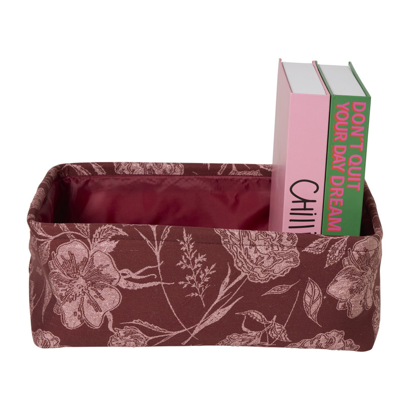 Mand jacquard bloem middel - bordeauxrood - 13x33x23 cm