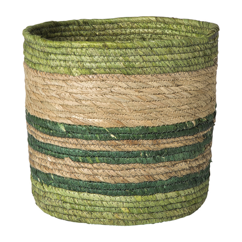 Mand streep groot - groen - ø28x28 cm