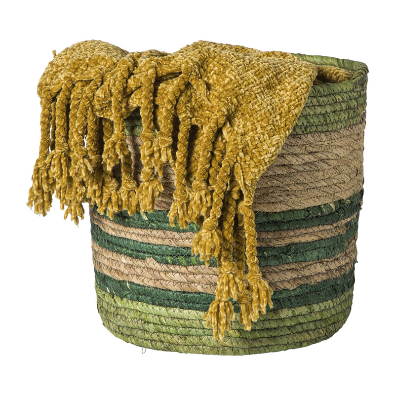 Mand streep groot - groen - ø28x28 cm