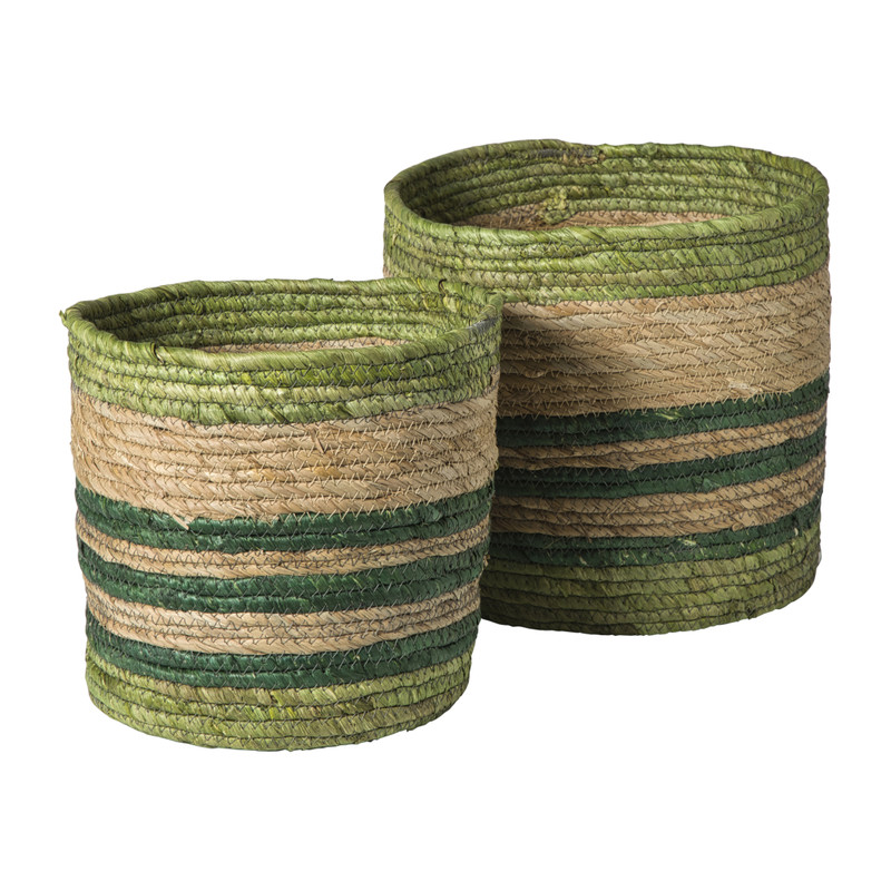 Mand streep groot - groen - ø28x28 cm