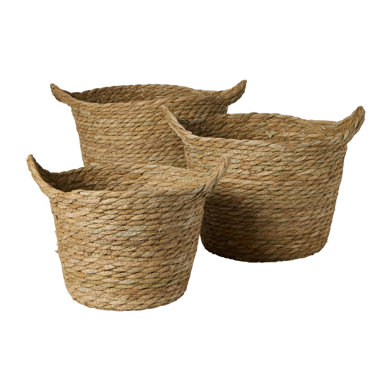 Mand rond L - bruin - ø26x33 cm