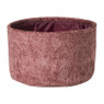 Mand chenille rond - rood - ø30x18 cm