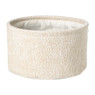 Mand chenille rond - wit - ø27x16 cm