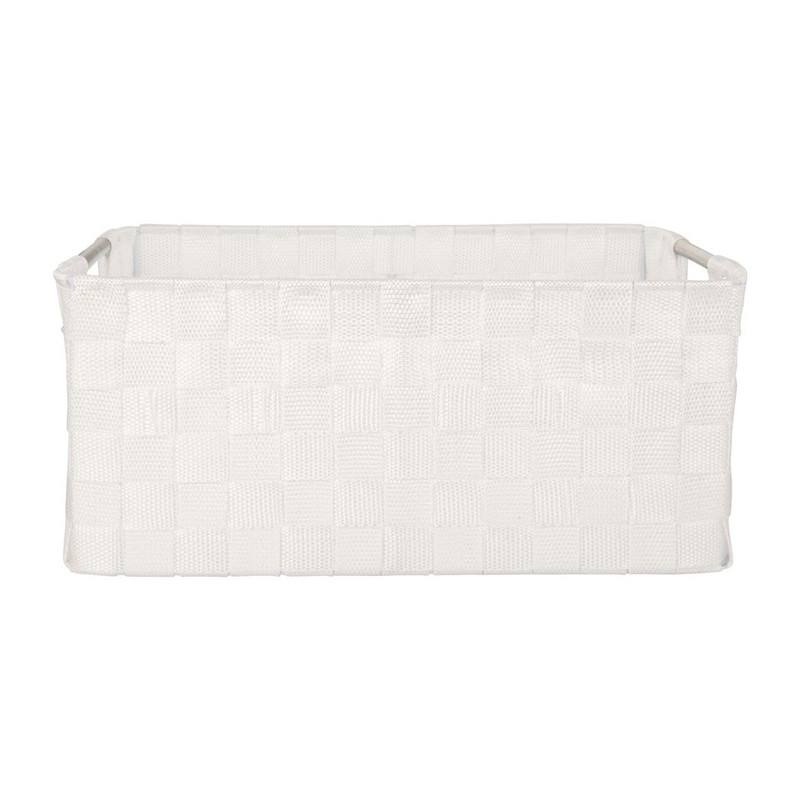 Lademand chroom handle - wit - 36x26x16cm