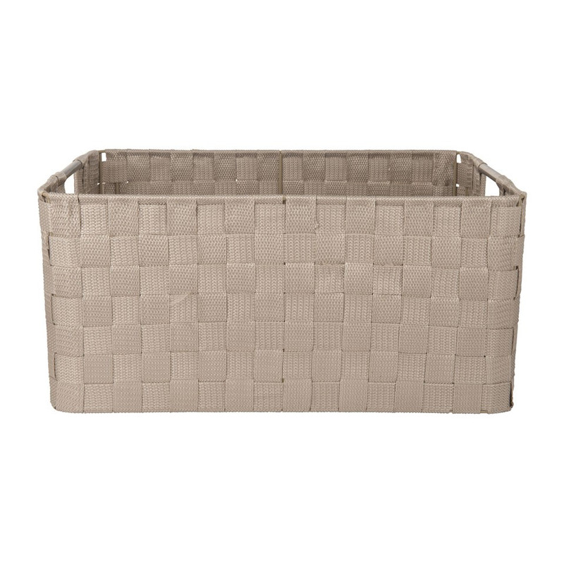 Lademand chroom handle - licht grijs - 40x30x18cm