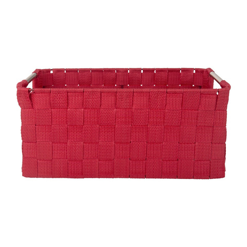 Lademand chroom handle - rood - 34x23x15cm