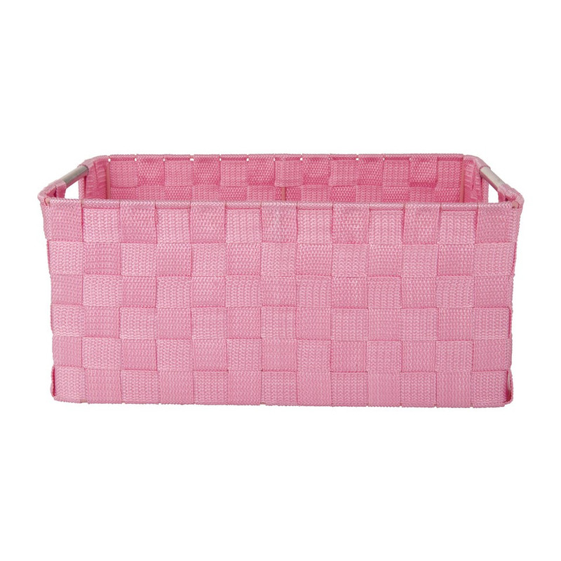 Lademand chroom handle - roze - 36x26x16cm