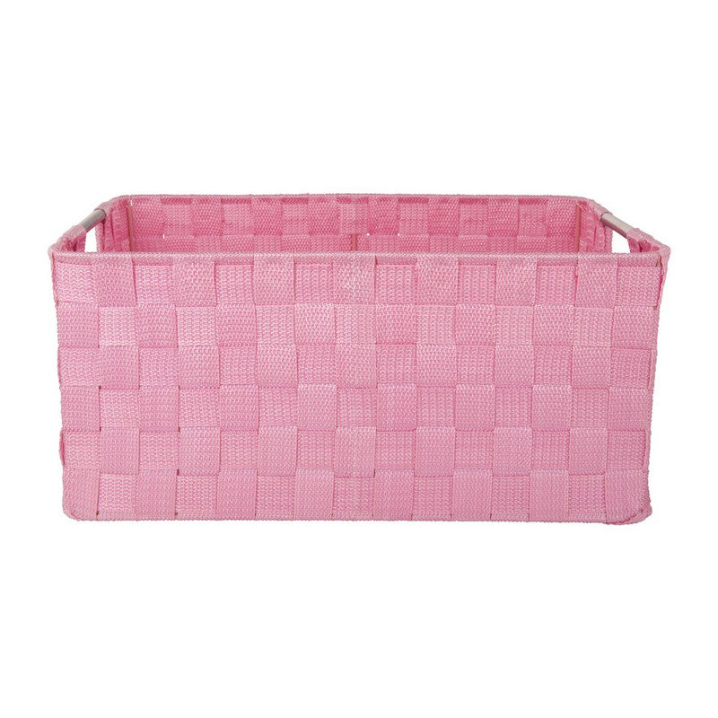 Lademand chroom handle - roze - 40x30x18cm