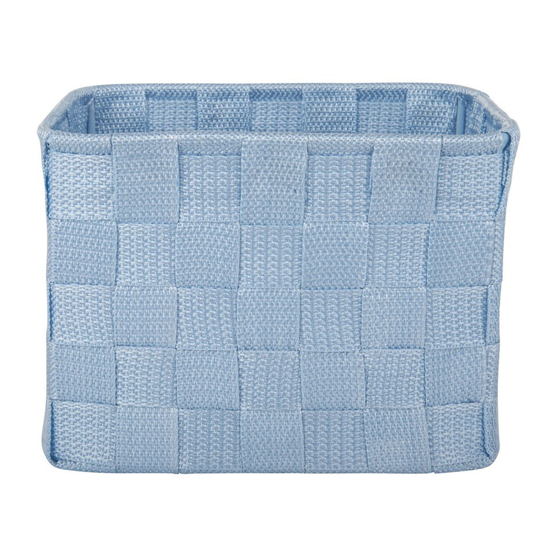 Lademand chroom handle - licht blauw - 19x14x14cm