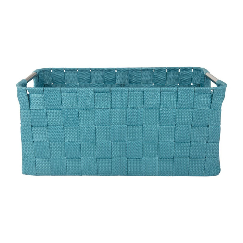 Lademand chroom handle - blauw - 34x23x15cm