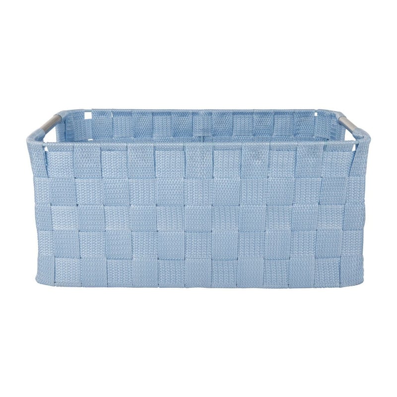 Lademand chroom handle - licht blauw - 34x23x15cm