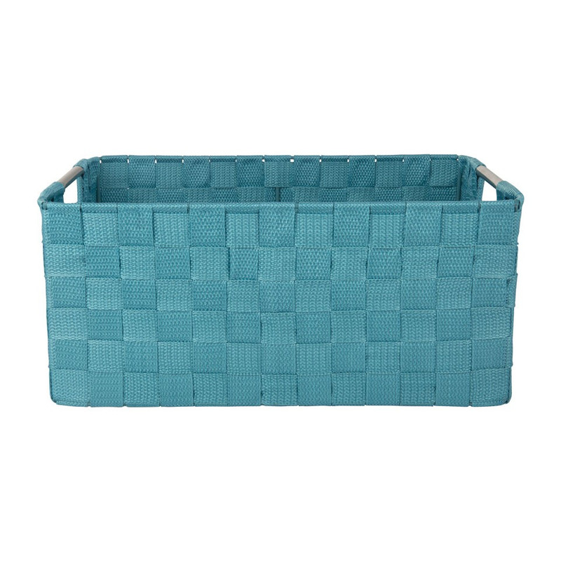 Lademand chroom handle - blauw - 36x26x16cm