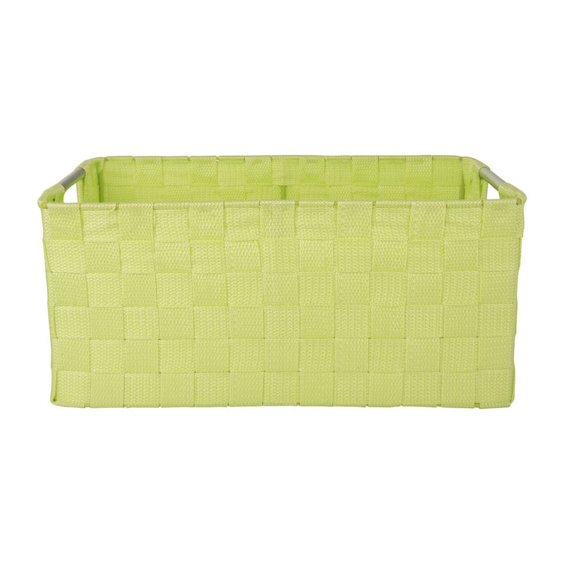 Lademand chroom handle - licht groen - 36x26x16cm