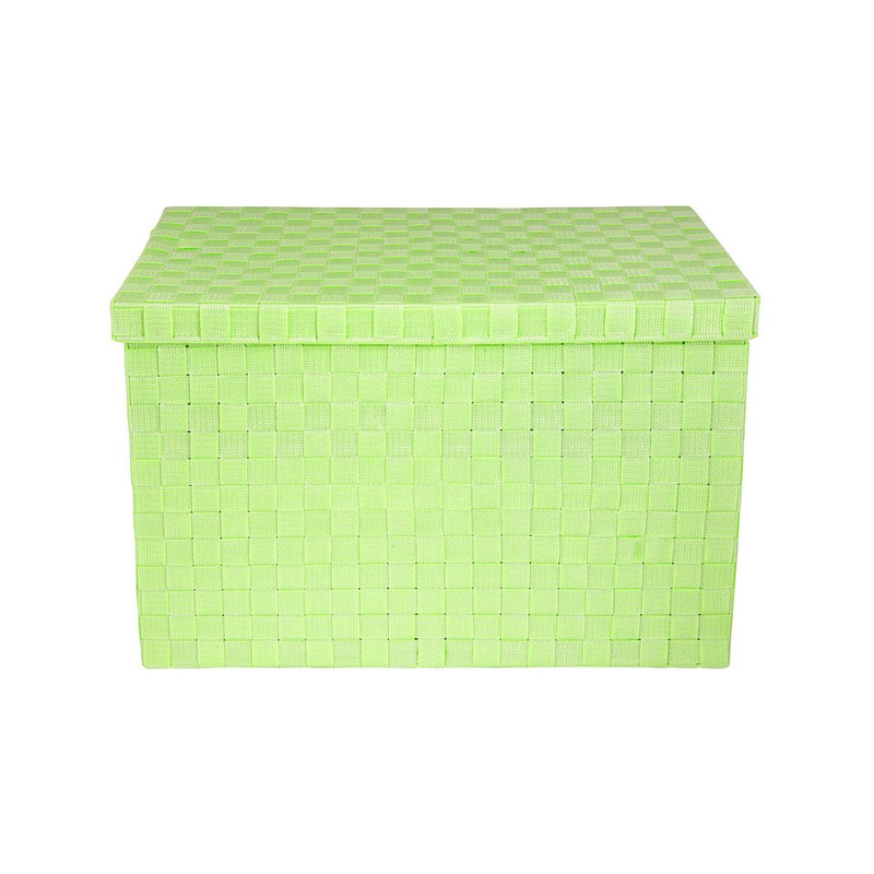 Gevlochten opbergbox XL groen