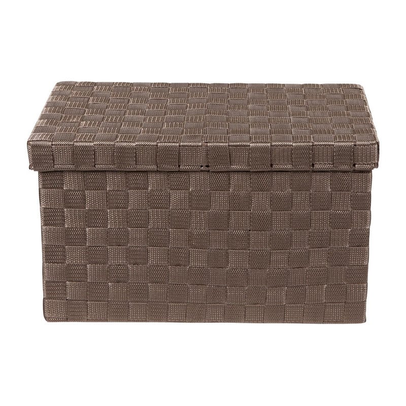 Gevlochten opbergbox M bruin