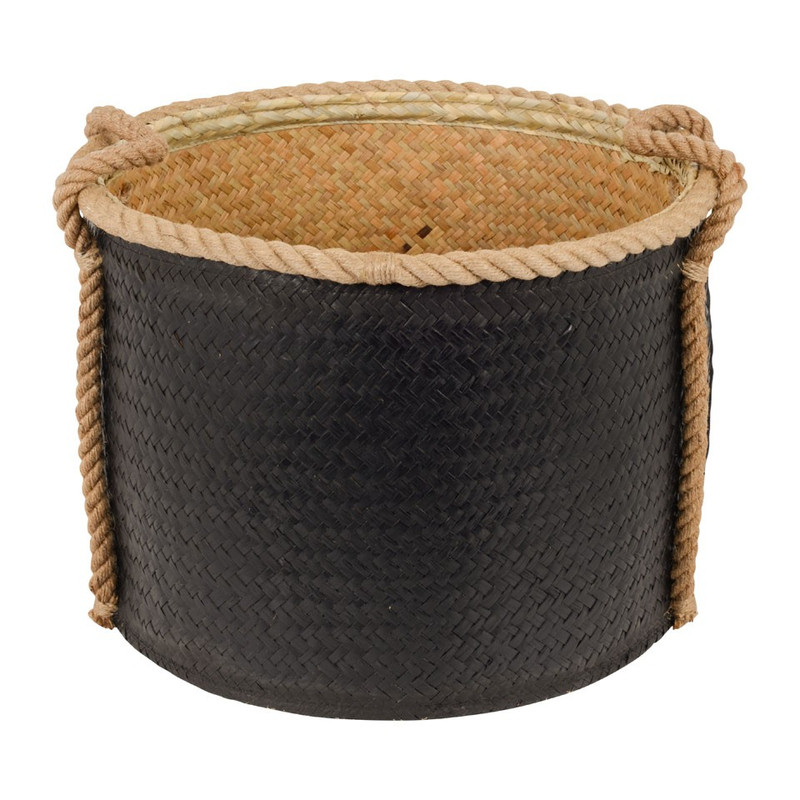 Mand rond met touw zwart groot