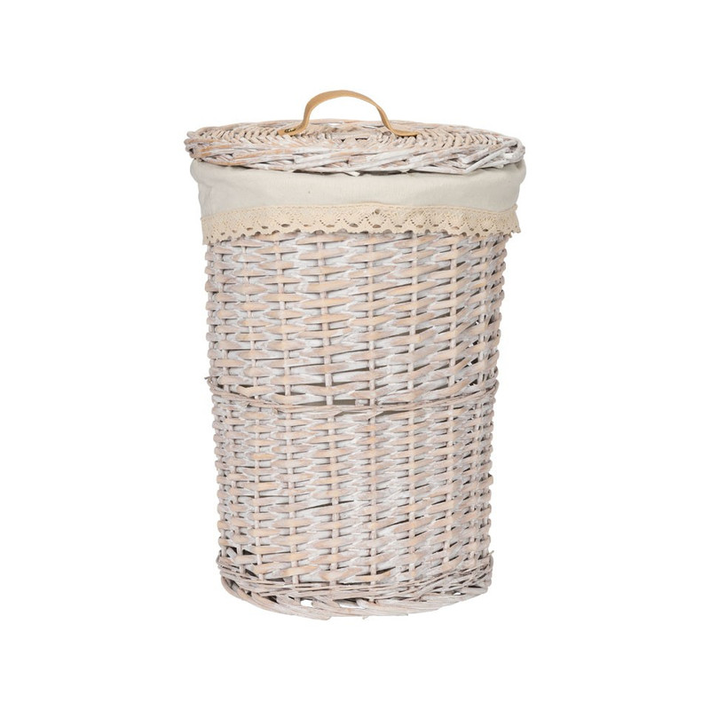 Wasmand riet - 29x39 cm - whitewash  