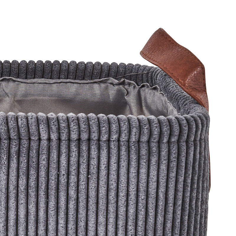 Mand corduroy - grijs - 33x23x18 cm