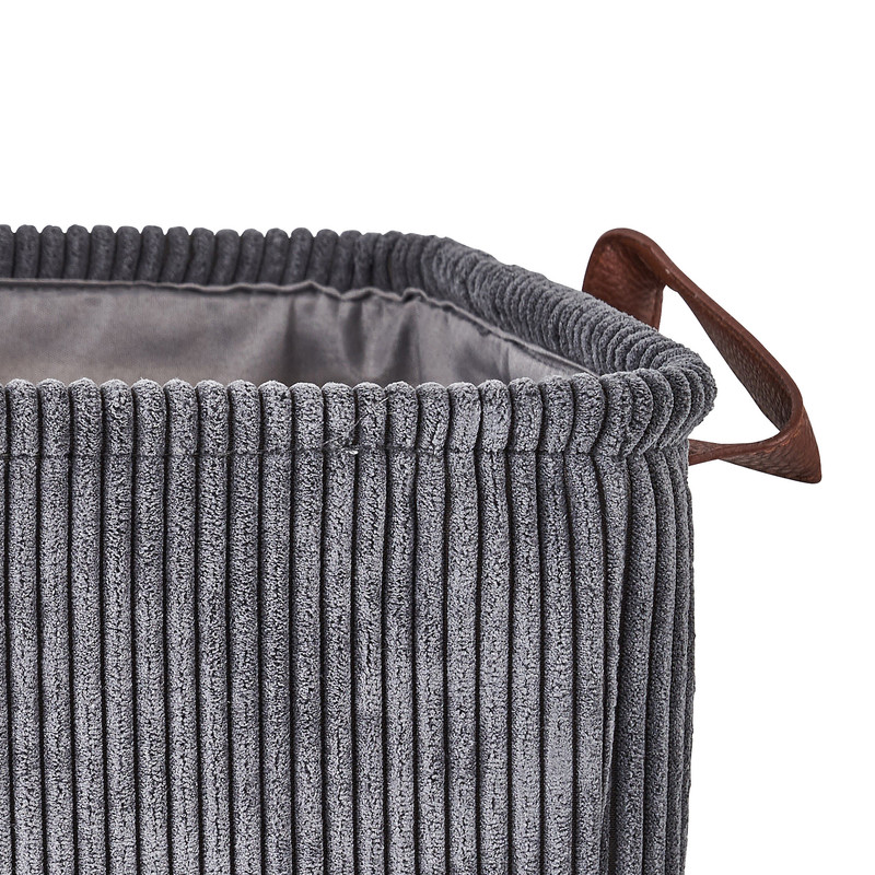 Mand corduroy - grijs - 36x26x20 cm