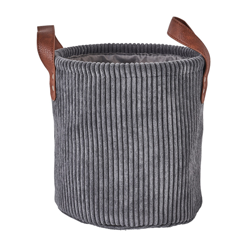 Mand corduroy - grijs - ø22x22 cm