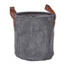 Mand corduroy - grijs - ø22x22 cm