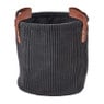 Mand corduroy - zwart - ø22x22 cm