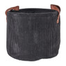 Mand corduroy - zwart - ø30x26 cm