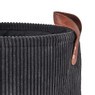Mand corduroy - zwart - ø30x26 cm