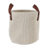 Mand corduroy - creme - ø22x22 cm