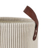 Mand corduroy - creme - ø22x22 cm