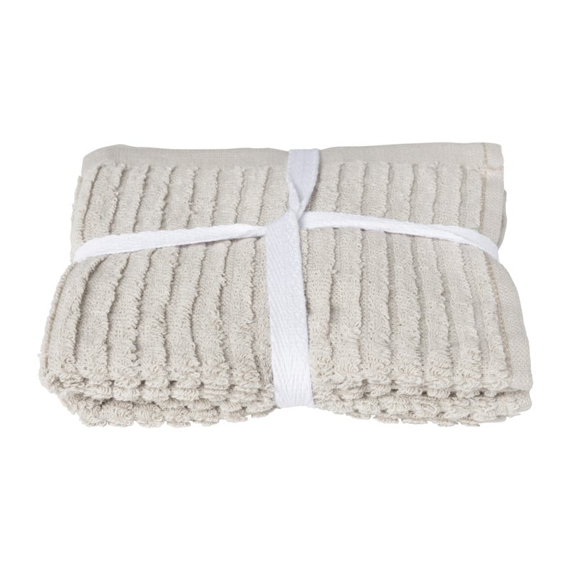 Vaatdoekjes beige - 30x30 cm - set van 2 