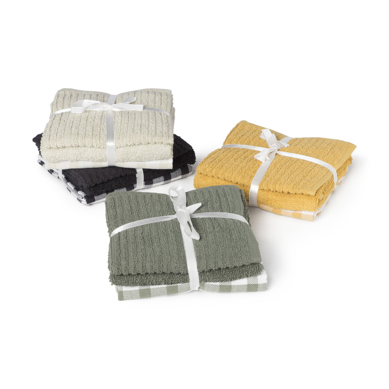Thee/keuken/vaatdoek - groen - set van 3