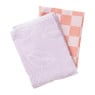 Handdoek lippen - lila/wit - 50x50 cm