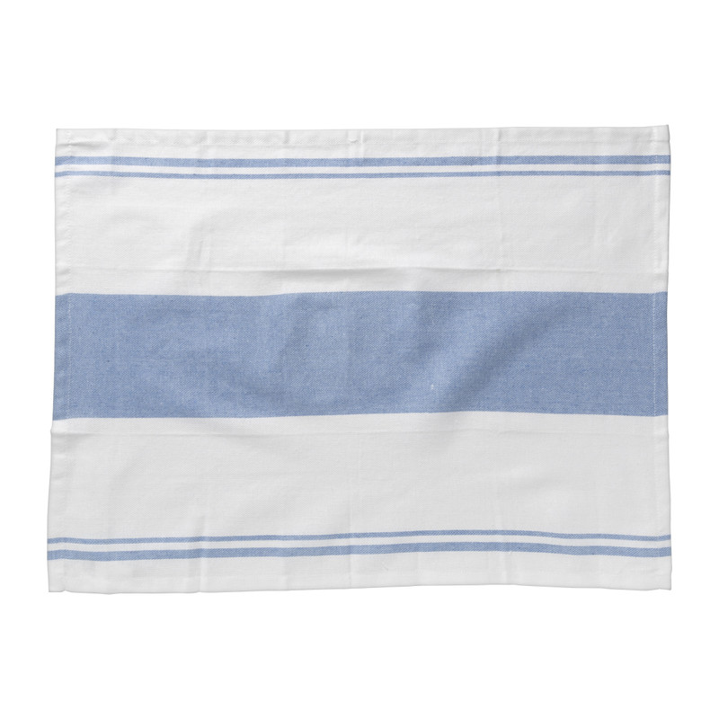 Theedoeken set van 3 - blauw /wit - 45x65 cm