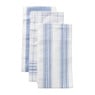 Theedoeken set van 3 - blauw /wit - 45x65 cm
