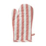 Ovenwant gestreept - oranje/wit - 18x32 cm