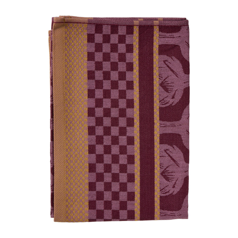Theedoek artisjok - paars - 50x70 cm