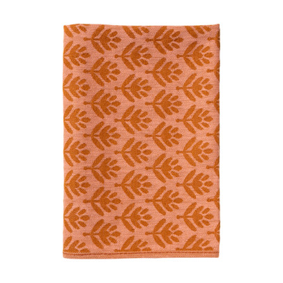 Theedoek palmboom - roze/bruin - 50x70 cm