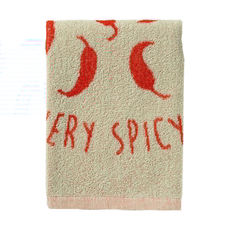 Keukendoek pepers - rood/groen - 50x50 cm