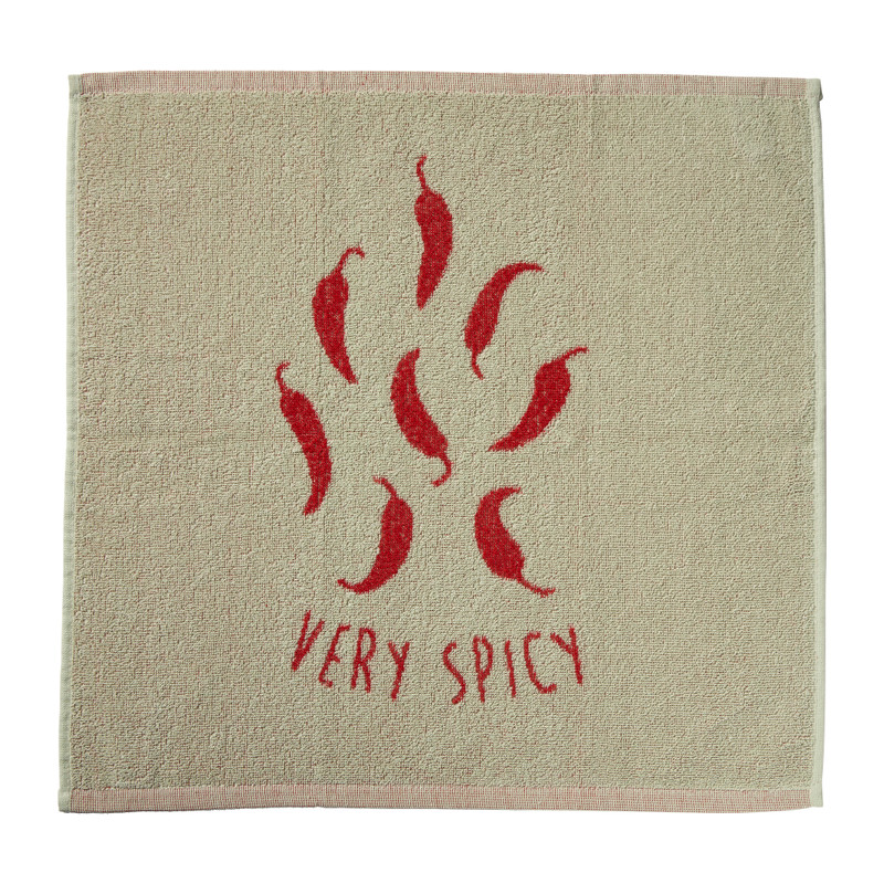 Keukendoek pepers - rood/groen - 50x50 cm